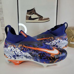 Nike Alpha Menace Elite 3 RW Navy Orange Football Cleats CV0578-400 Men's 11